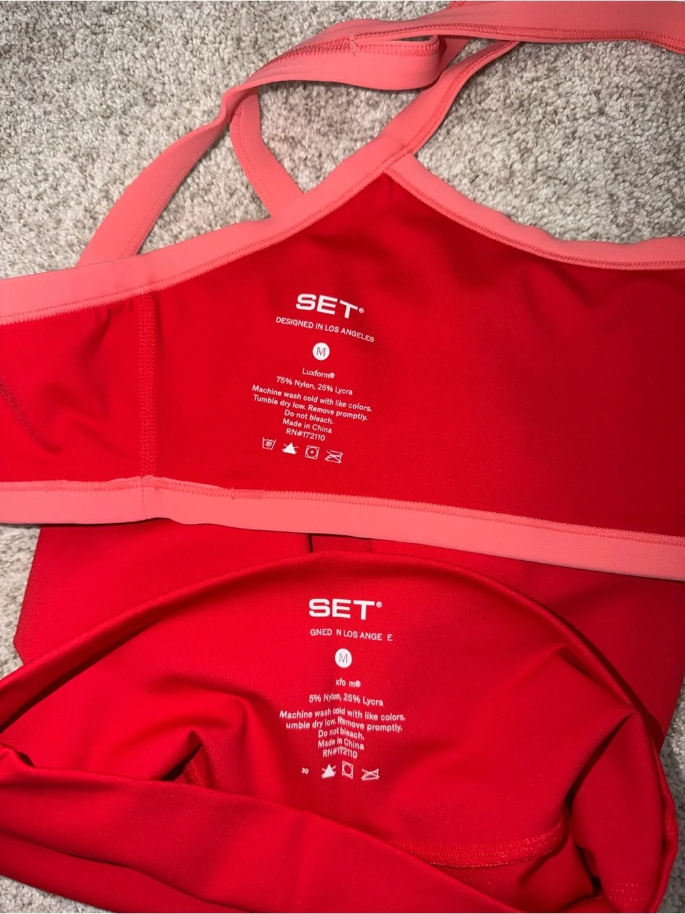 SET Active Luxform Lux Swim Bra+Lux Shorts Set Maraschino Red M Limited Edition